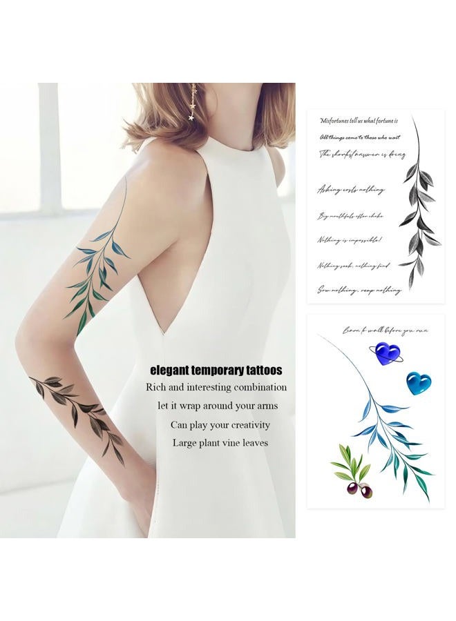 ROARHOWL Inspirational, proverb, Bible, religion, gospel, text, words，Exquisite and aesthetic temporary tattoos fake tattoo kit (Design 4) - Image 2